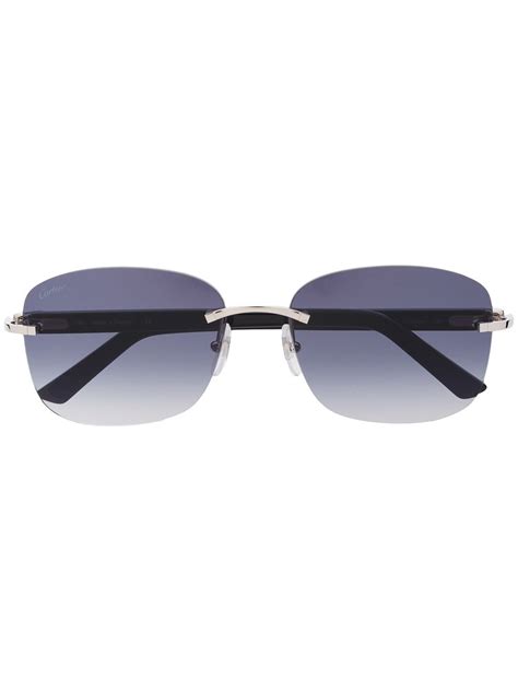 c decor cartier sunglasses|rimless rectangle sunglasses cartier.